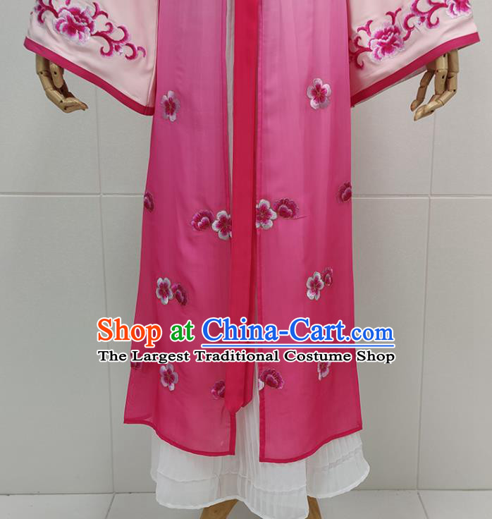 Chinese Beijing Opera Hua Tan Clothing Traditional Peking Opera Diva Rosy Dress Shaoxing Opera Princess Garment