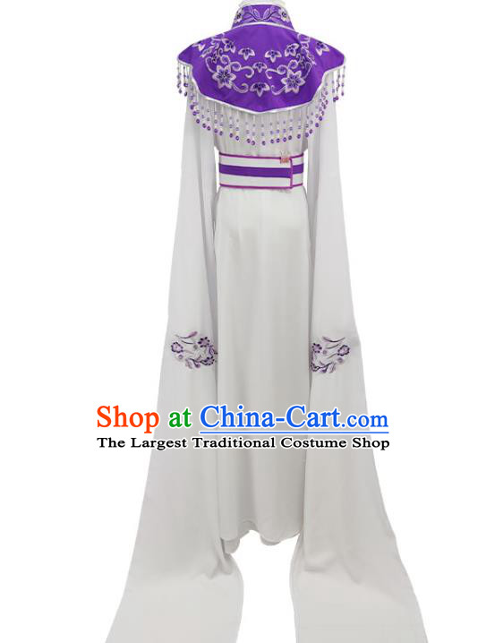 Traditional Chinese Beijing Opera Young Beauty Clothing Peking Opera Hua Tan White Dress Garments