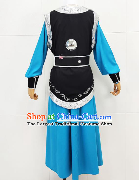 China Peking Opera Wusheng General Garments Traditional Beijing Opera Swordsman Clothing and Helmet