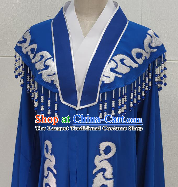 Chinese Beijing Opera Empress Water Sleeve Clothing Traditional Peking Opera Hua Tan Royalblue Dress Garments