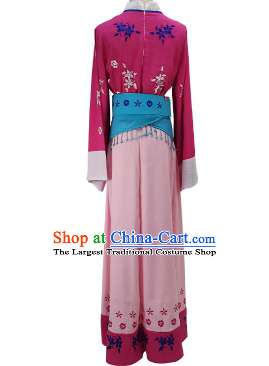 Chinese Beijing Opera Village Girl Clothing Traditional Shaoxing Opera Li Fengjie Dress Garments