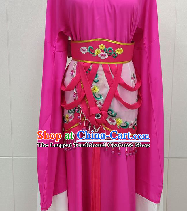 Chinese Beijing Opera Actress Clothing Traditional Peking Opera Hua Tan Princess Rosy Dress Garments