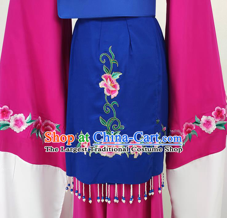 Chinese Traditional Shaoxing Opera Actress Garment Beijing Opera Young Beauty Clothing Peking Opera Cui Yingying Rosy Dress