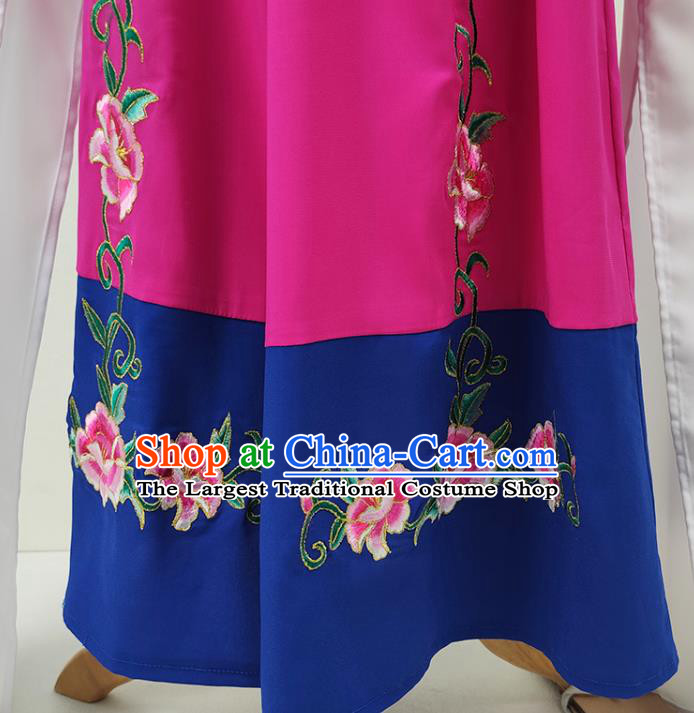 Chinese Traditional Shaoxing Opera Actress Garment Beijing Opera Young Beauty Clothing Peking Opera Cui Yingying Rosy Dress