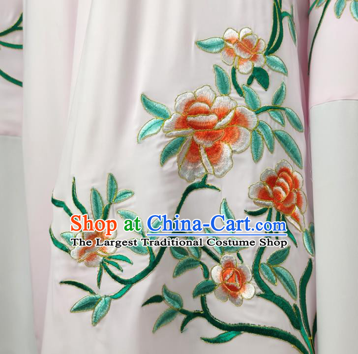 China Peking Opera Garment Costume Traditional Beijing Opera Young Man Pink Robe Shaoxing Opera Scholar Clothing