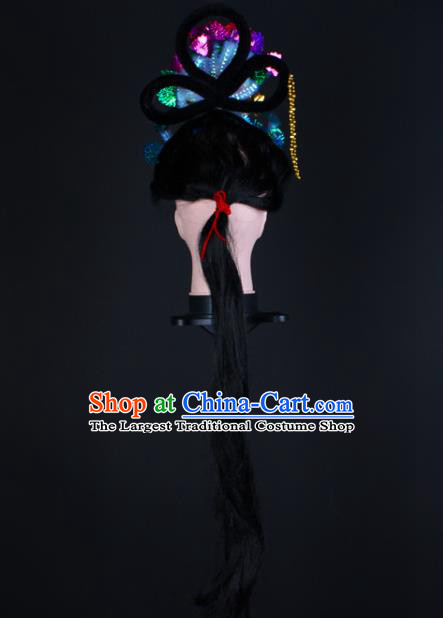 China Shaoxing Opera Noble Lady Hair Crown Traditional Peking Opera Actress Headdress Beijing Opera Hua Tan Hair Accessories