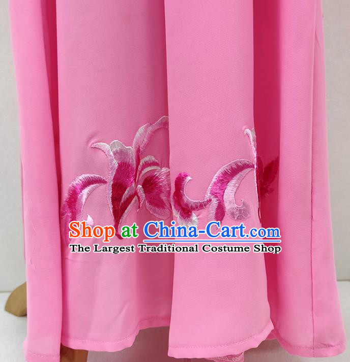 Chinese Shaoxing Opera Palace Lady Garment Beijing Opera Hua Tan Clothing Traditional Peking Opera Diva Rosy Dress