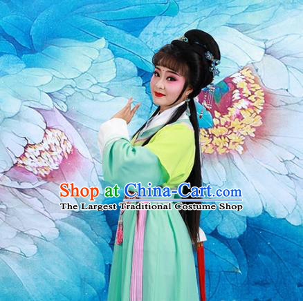 Chinese Shaoxing Opera Court Maid Kou Zhu Clothing Traditional Peking Opera Young Lady Dress Beijing Opera Actress Garment