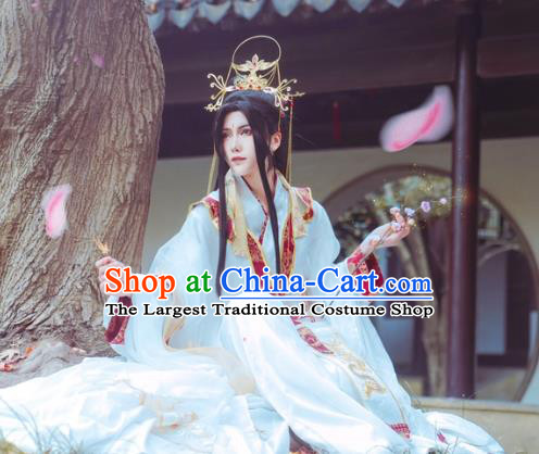 Chinese Ancient Noble Childe Hanfu Clothing Traditional Drama Cosplay Crown Prince Wedding Garment Costume