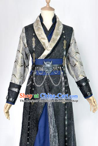 Chinese Ancient Chivalrous Knight Hanfu Clothing Drama Cosplay Swordsman Garment Costumes