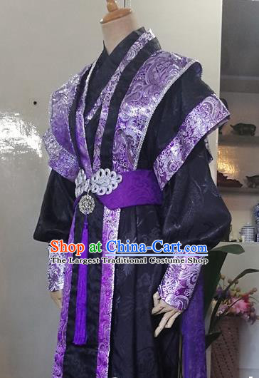 Chinese Ancient Prince Hanfu Clothing Drama Cosplay Swordsman Apparels Qin Dynasty Knight Garment Costumes