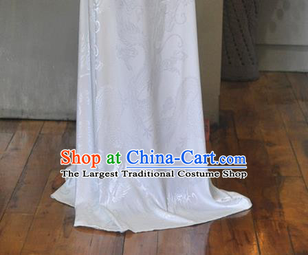 Chinese Ancient Knight Hanfu Clothing Drama Cosplay Young Hero Apparels Ming Dynasty Swordsman White Garment Costumes