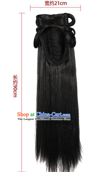 China Traditional Hanfu Hair Accessories Ancient Noble Woman Wigs Song Dynasty Young Beauty Chignon Hairpieces