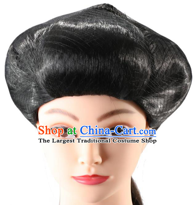 China Tang Dynasty Imperial Consort Chignon Hairpieces Traditional Hanfu Hair Accessories Ancient Geisha Wigs