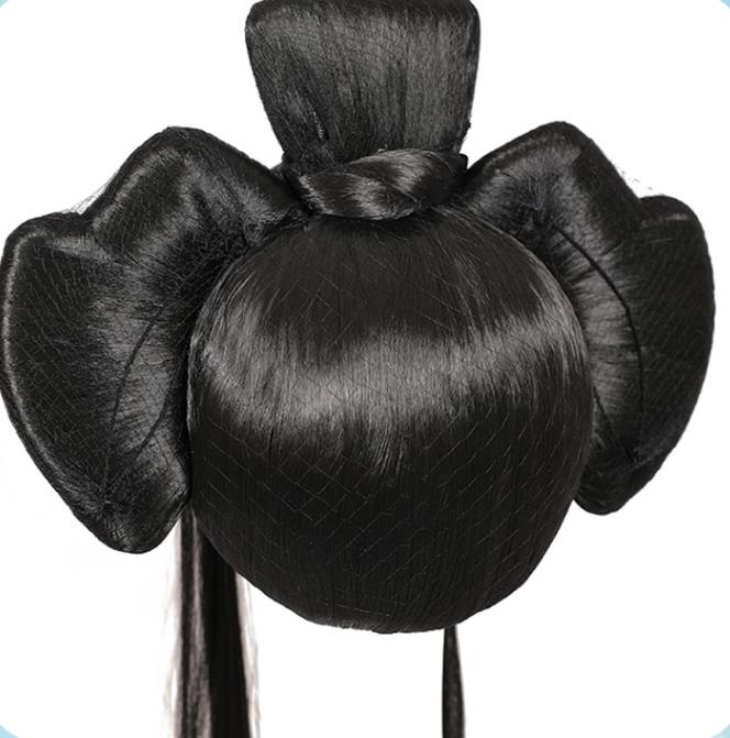 China Ancient Princess Wigs Tang Dynasty Palace Lady Chignon Hairpieces Traditional Hanfu Hair Accessories