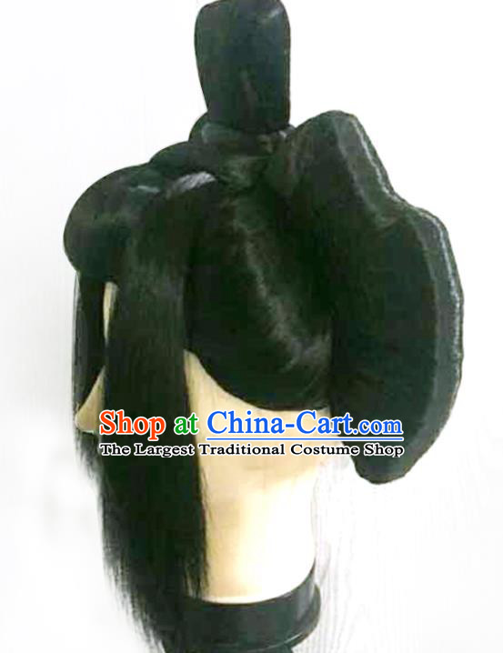 China Ancient Court Woman Wigs Tang Dynasty Imperial Consort Chignon Hairpieces Traditional Hair Accessories