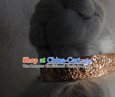 Chinese Ancient Prince Headpieces Traditional Tang Dynasty Royal Highness Hair Crown and Golden Phoenix Hairpin