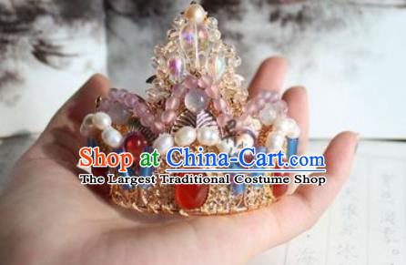 China Tang Dynasty Empress Gems Phoenix Coronet Traditional Hanfu Wedding Hair Accessories Ancient Princess Golden Hair Crown