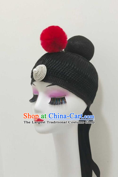 Handmade Chinese Peking Opera Xiaosheng Headdress Classical Dance Hairpieces Ancient Scholar Wigs