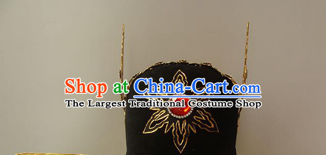 China Opera Performance Hair Accessories Traditional Peking Opera Xiaosheng Hat Beijing Opera Scholar Headdress