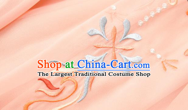 China Ancient Royal Princess Embroidered Hanfu Dress Garments Tang Dynasty Nobility Infanta Wedding Historical Clothing
