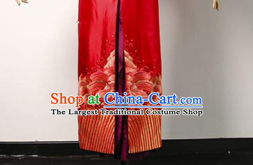 Chinese Qing Dynasty Empress Red Imperial Robe Apparels Ancient King Clothing Drama Ruyi Royal Love in the Palace Cosplay Qian Long Garment Costume