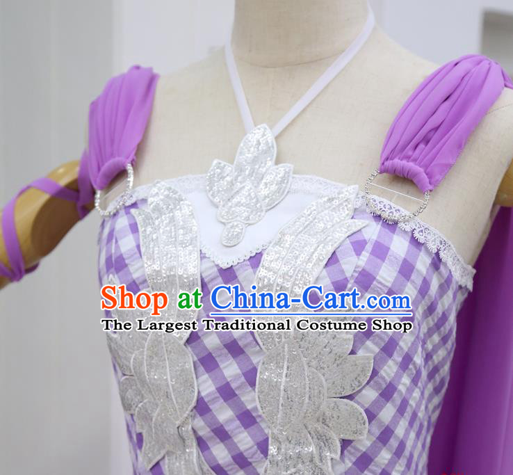 China Ancient Goddess Purple Hanfu Dress Cosplay Fairy Princess Garments Traditional Drama Seven Fairy Huo Siyan Clothing
