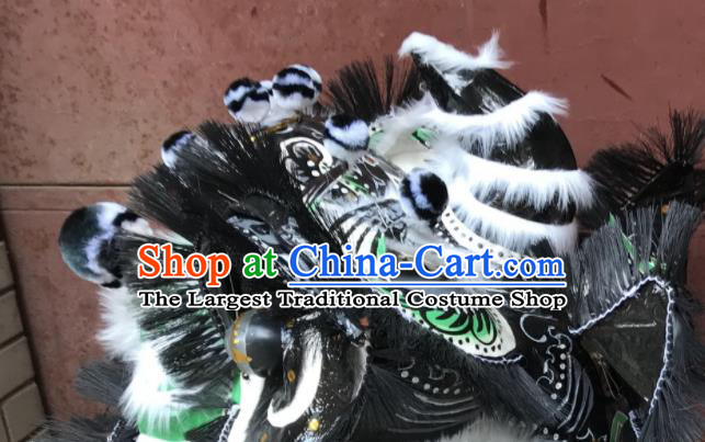 China Southern Lion Performance Uniforms Lion Dance Competition Green Dragon Head Dragon Dancing Fur Costumes