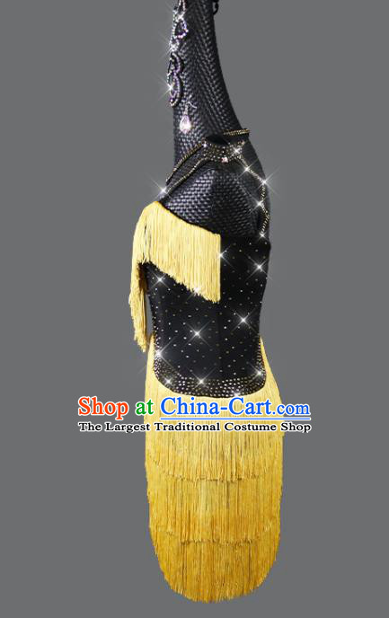 Professional Women Latin Dance Competition Yellow Tassel Dress Dance Performance Costume Group Dancing Clothing Cha Cha Fashion