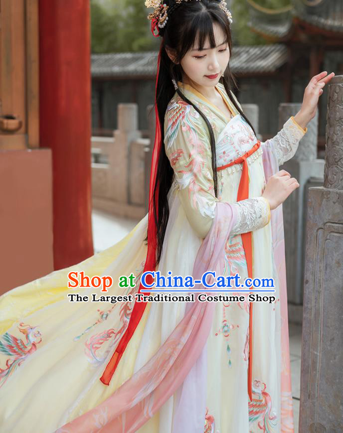 China Traditional Royal Princess Historical Garments Tang Dynasty Court Beauty Clothing Ancient Palace Infanta Hanfu Dress for Women