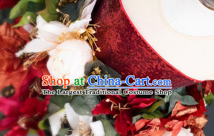 Custom Christmas Day Clothing Kid Stage Performance Dress Children Flowers Fairy Garment Girl Bubble Full Dress