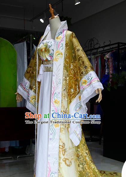 China Ancient Imperial Consort Hanfu Dress Tang Dynasty Princess Garments Traditional Drama Cosplay Goddess Clothing