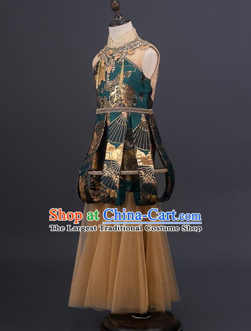 Professional Stage Show Fashion Costume Girl Dance Clothing Princess Garment Children Catwalks Full Dress