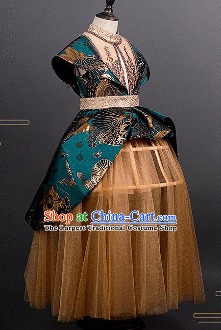 Professional Girl Birthday Garment Costume Stage Show Clothing Princess Fashion Children Catwalks Full Dress