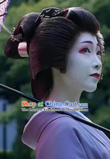 Japanese Stage Performance Wigs Traditional Geisha Headdress Japan Kimono Hairpieces