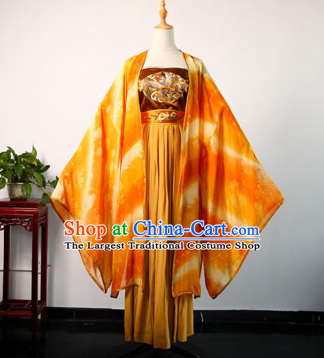 China Ancient Queen Wu Zetian Hanfu Dress Tang Dynasty Court Woman Garments Traditional Drama Empress Wu Mei Niang Clothing