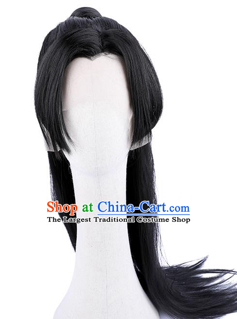 Handmade Chinese Song Dynasty Swordsman Wigs Ancient Young Knight Headwear Drama Word of Honor Wen Kexing Wig Chignon