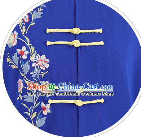 Professional Chinese Tai Ji Suits Martial Arts Competition Clothing Kung Fu Tai Chi Costumes Wushu Performance Embroidered Royalblue Uniforms