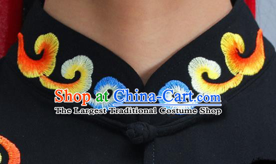 Chinese Martial Arts Embroidered Dragon Clothing Tai Ji Competition Costumes Tai Chi Training Uniforms Kung Fu Black Outfits