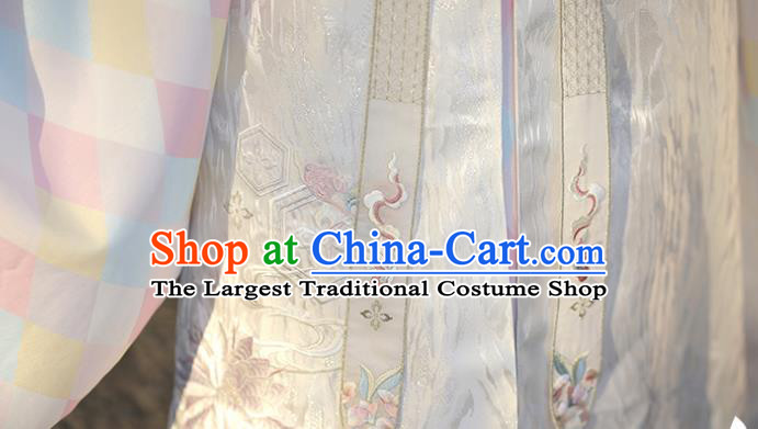China Traditional Ming Dynasty Princess Historical Garment Costumes Ancient Young Beauty Hanfu Dress Embroidered Clothing