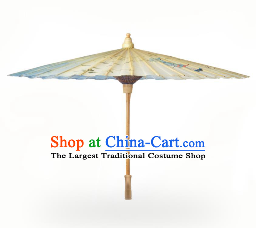 China Traditional Drama Umbrellas Classical Dance Umbrella Paper Umbrella Handmade Madam White Snake Oil Paper Umbrella