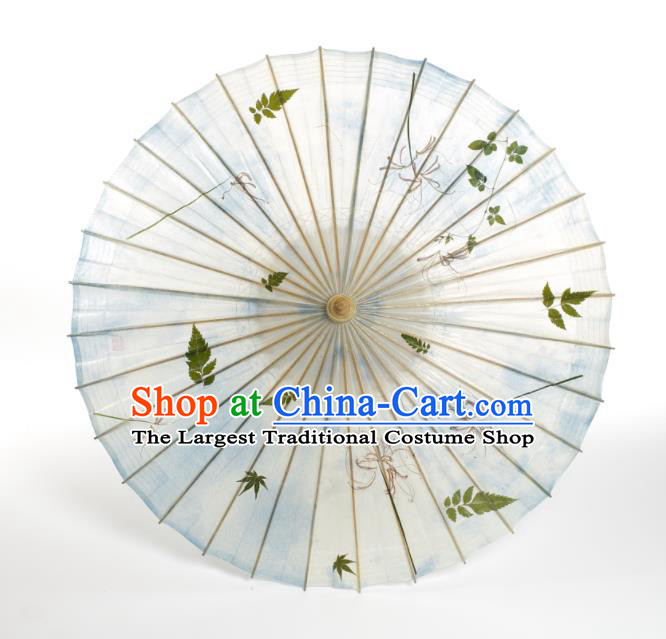 China Handmade Oil Paper Umbrella Traditional Drama Umbrellas Classical Dance Umbrella Printing Manjusaka Paper Umbrella