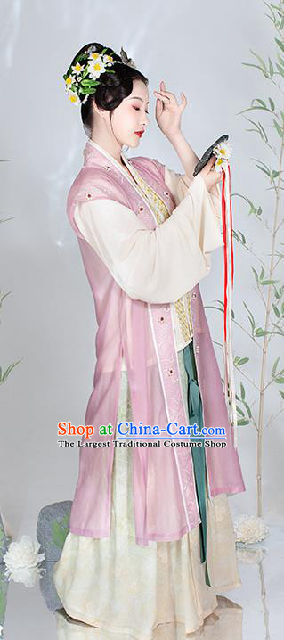 China Traditional Fashion Song Dynasty Court Beauty Hanfu Dress Ancient Royal Princess Historical Garment Clothing for Women
