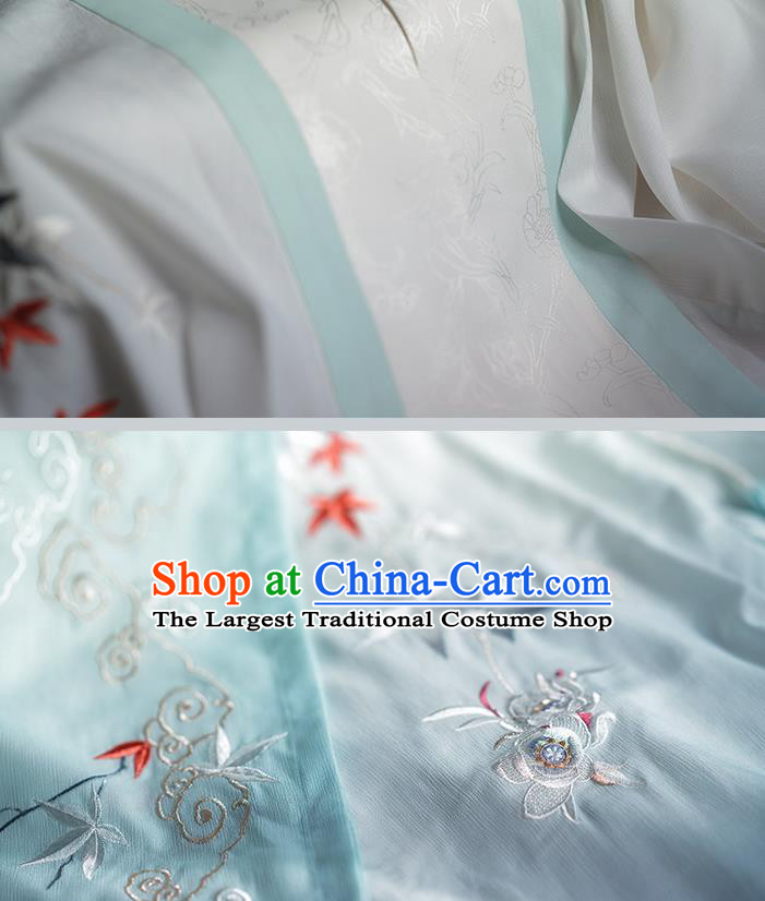 China Ancient Historical Garments Traditional Hanfu Apparels Jin Dynasty Young Swordsman Hanfu Clothing Complete Set