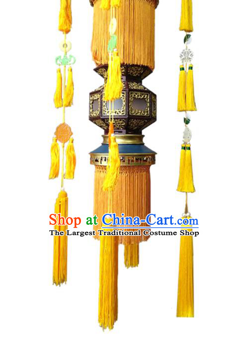 China Handmade Palace Lantern Traditional Court Light Lamp Temple Hanging Lantern Classical Wood Carving Lanterns