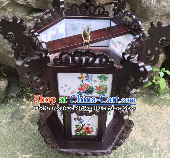 China Vintage Palace Lantern Traditional Light Lamp Handmade Wood Hanging Lantern Classical Pengaton Lanterns