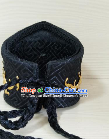 Handmade Chinese Han Dynasty Childe Hair Crown Ancient Swordsman Headwear Drama Traditional Hanfu Hair Accessories