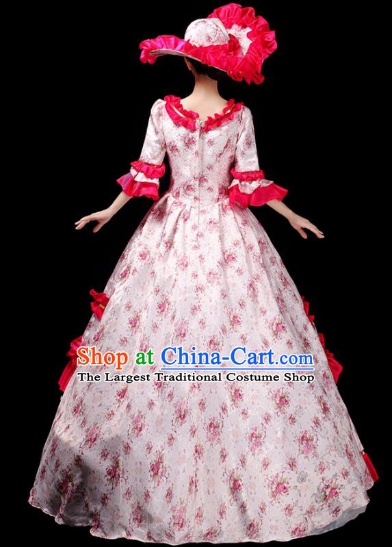 Custom European Vintage Full Dress Opera Performance Fashion Western Court Woman Dress Europe Catwalks Clothing