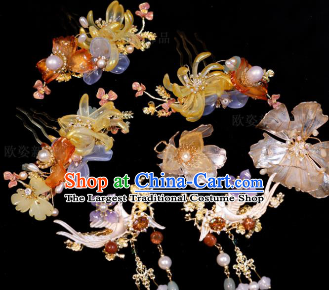 Chinese Handmade Hairpins Classical Wedding Hair Accessories Ancient Bride Hair Sticks Xiuhe Suits Headpieces
