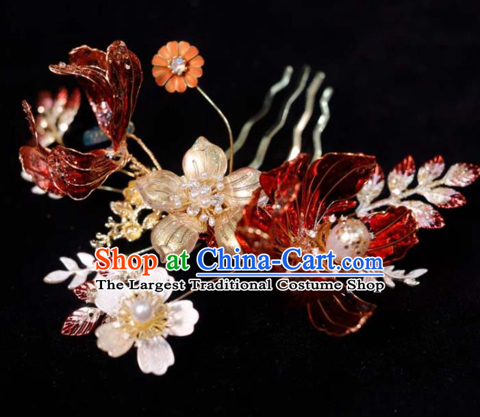 China Traditional Hanfu Hairpins Ancient Bride Hair Sticks Handmade Wedding Hair Accessories